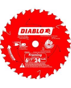 Diablo - TiCo™ - Circular Blade - Framing - 6-1/2" x 24T - 5/8" Arbor (Carded)