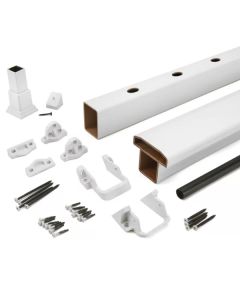 Trex Select - T-Rail Stair Kit - White w/Black Round Baluster - 36"x8