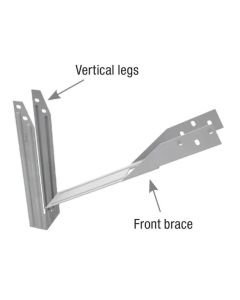 MiTek - ADTT-TZ - Adjustable Deck Tension Tie 1-9/16x10-1/2" - 14Ga (Ref# DTT1Z)