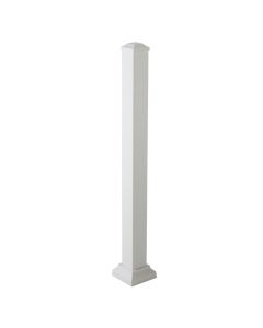 TimberTech - Impression Rail Express - Post Kit w/Cap & Skirt - White - 3"x3"- 38.25"