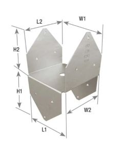 MiTek - C46-TZ - Post Beam Cap - 4x6 - 18Ga - Triple Zinc (Ref# BC46Z)