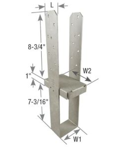 MiTek - CBSQ44-HDG - HD Column Base w/Screws 4x4 - 3-9/16x3-1/2" - Galv (Ref# CBSQ44-SDS2HDG)