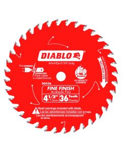 Diablo - TiCo™ - Circular Blade - Finish - 4-3/8" x 36T - 3/8" Arbor