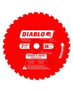 Diablo - TiCo™ - Circular Blade - Wood/Metal - 7-1/4" x 36T 