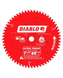 Diablo - TiCo™ - Circular Blade - Ultra Finish - 7-1/4" x 60T - 5/8" Arbor (Bulk)