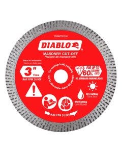 Diablo - Masonry Cut-Off Disc - Diamond Cont. Rim - 3"