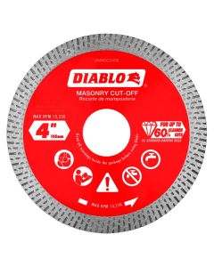 Diablo - Masonry Cut-Off Disc - Diamond Segmented - 4"