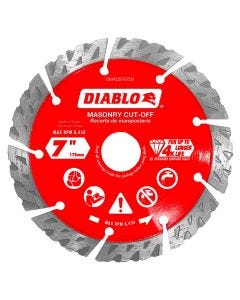 Diablo - Masonry Turbo Cut-Off Disc - Diamond Segmented - 7"