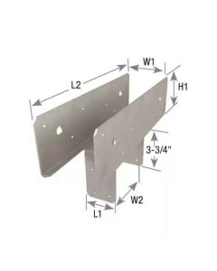 MiTek - EPCM4416-TZ - End Post Cap 4x - 3-9/16x3-9/16x2-7/16" - 16Ga - Triple Zinc (Ref# EPC4Z)