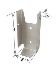 MiTek - FB24-TZ - Fence Bracket - 2x4 - 20Ga - Triple Zinc (Ref# FB24Z)