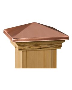 6x6 Copper Top - High Point Cedar Post Cap - Maine Ornamental