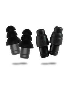 Plugfones - Dynamics™ - High Fidelity & Full Protection Earplugs - Black/Gray - 2pk