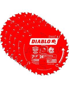 Diablo - TiCo™ - Circular Blade - Framing/Construction - 7-1/4" x 24T - 5/8" Arbor - Bulk