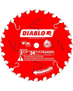 Diablo - TiCo™ -  Circular Blade - Framing - 5-3/8" x 24T - .393 Arbor