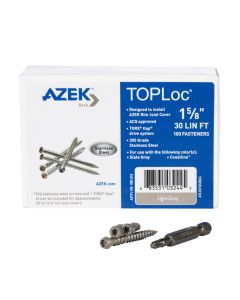 TopLoc - TimberTech - Fascia Screws - 1-5/8" Screws w/bit - Light Gray - 100pc - 30LF